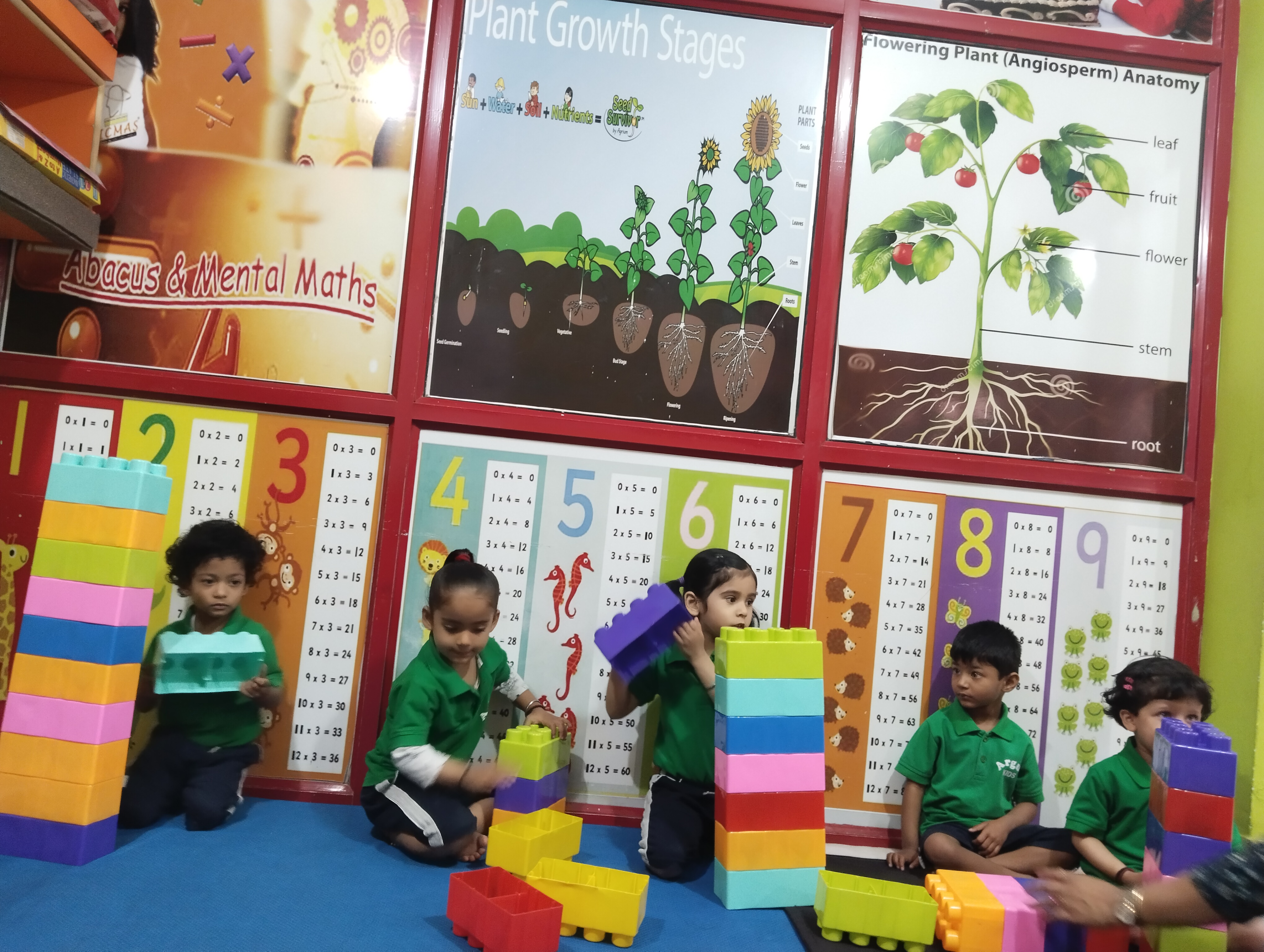 Kids playing with blocks